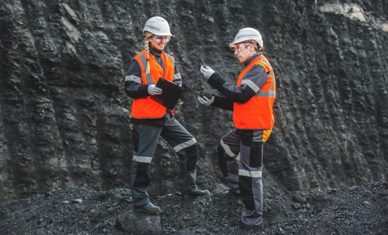 Workers,With,Coal,At,Open,Pit